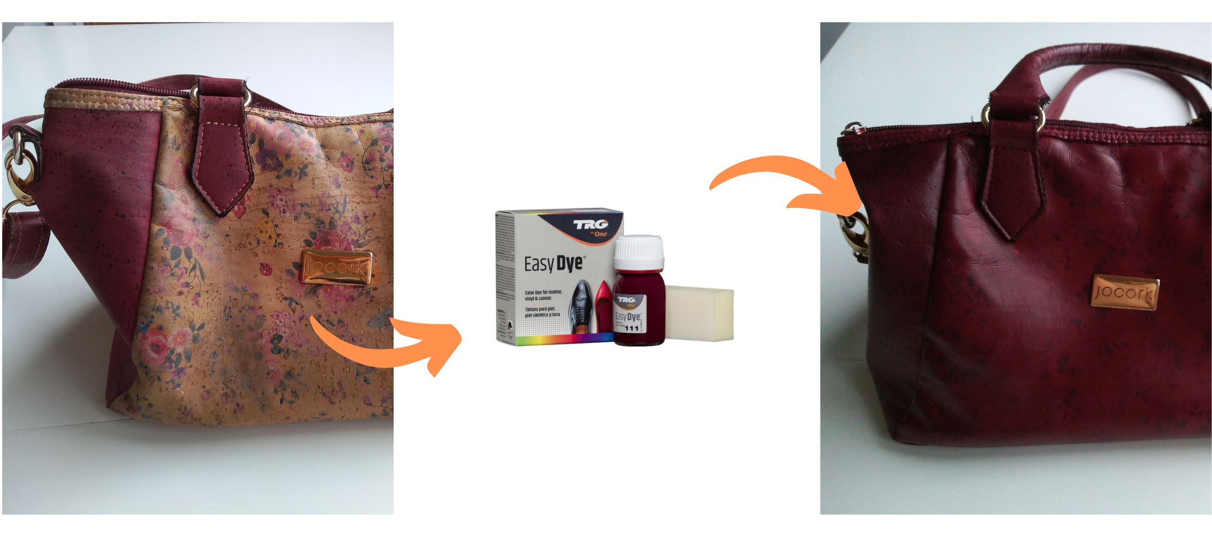 Vínová Barva na nabarvení kožené kabelky Easy Dye TRG the one Bordeaux 111
